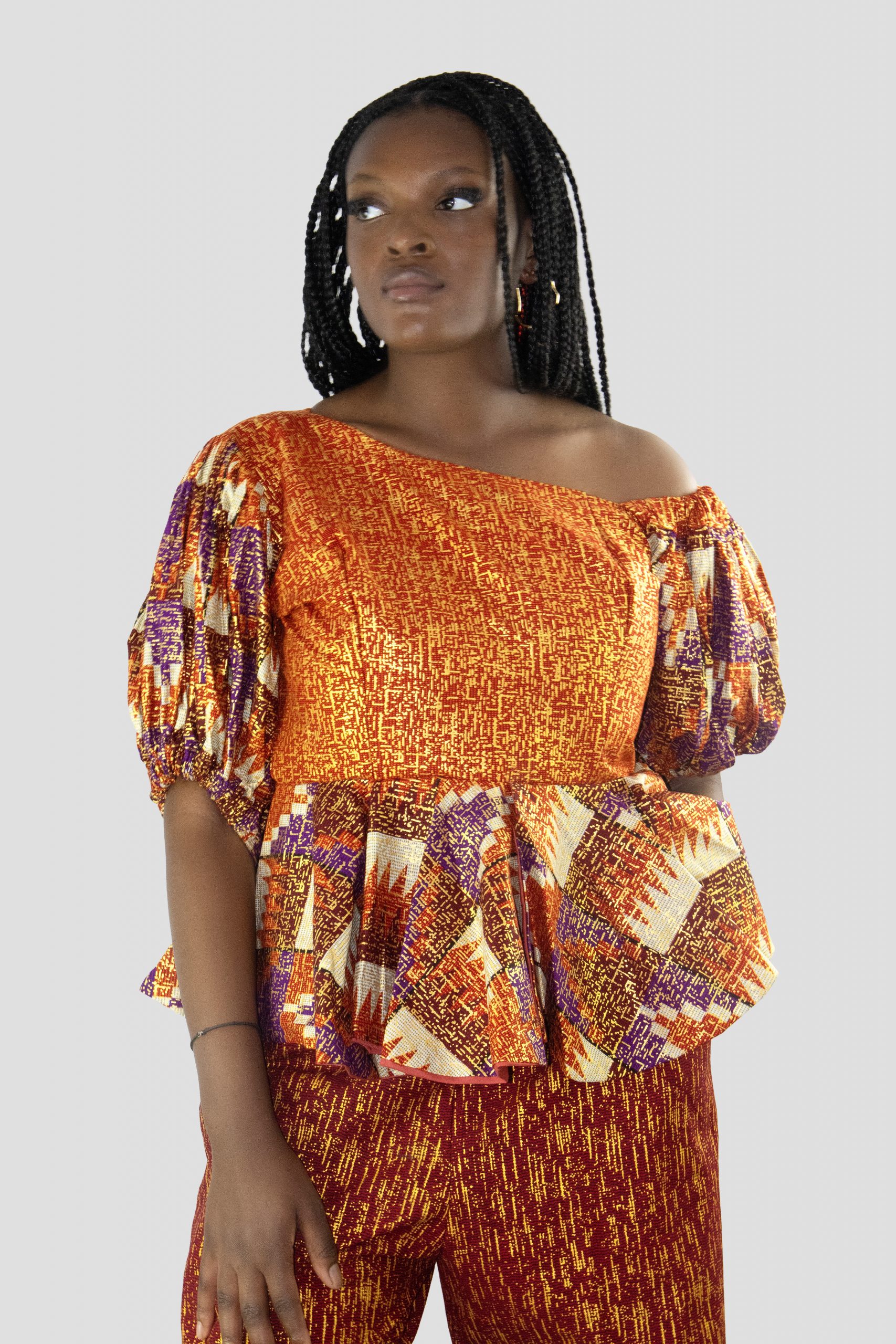 Top Peplum Wax – Manches Bouffantes Héritage