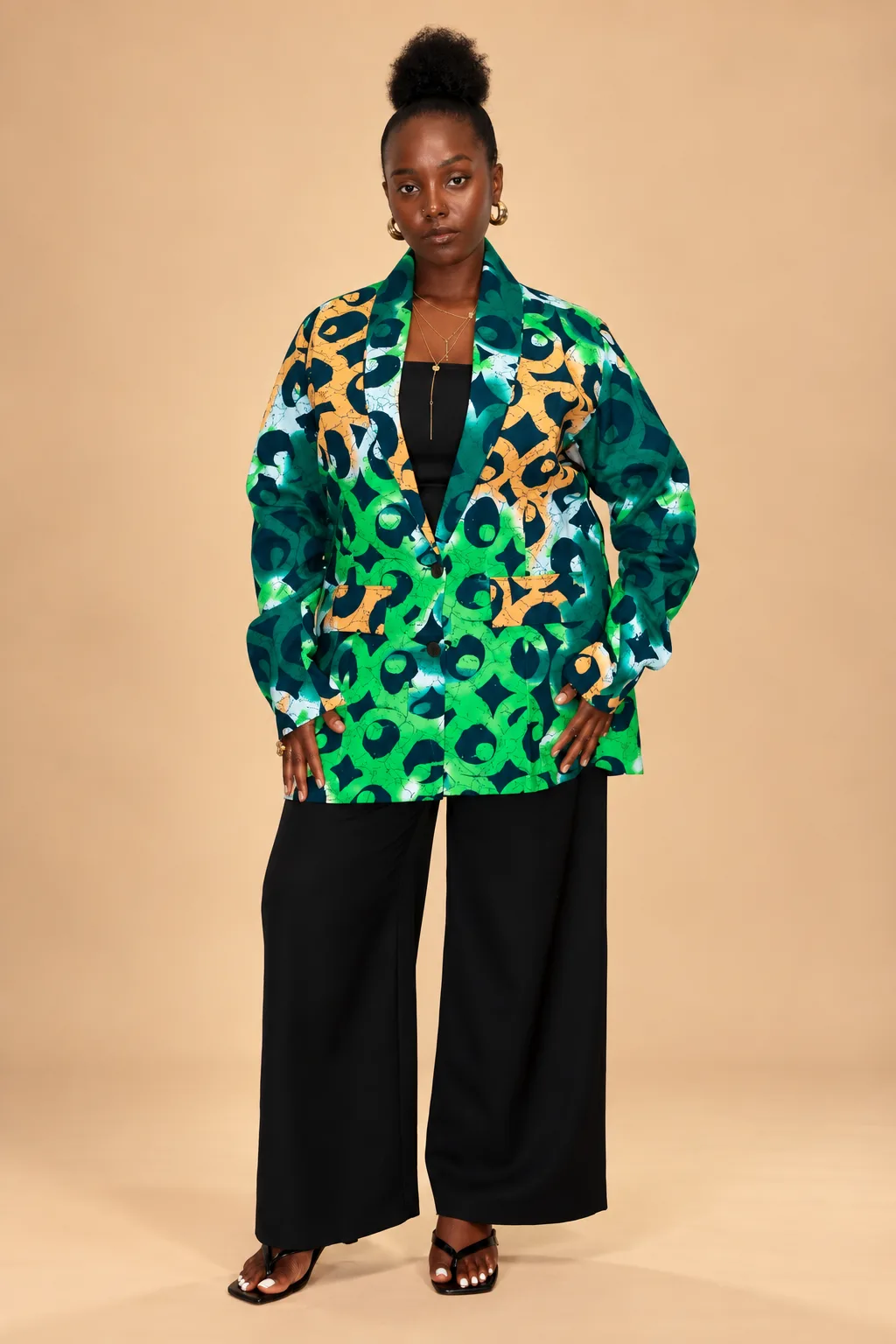 Blazer femme Wax – vue 2 – Djidiawax
