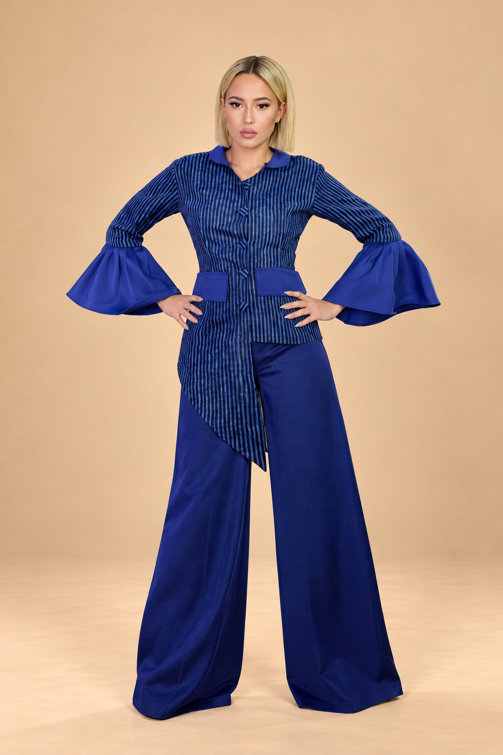 Ensemble Assia en lépie bleu